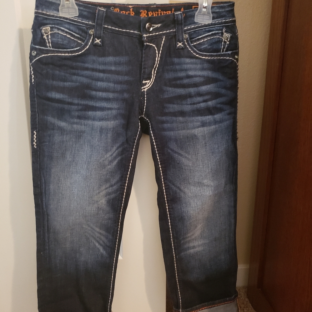 Rock Revival Charlotte Capris 28